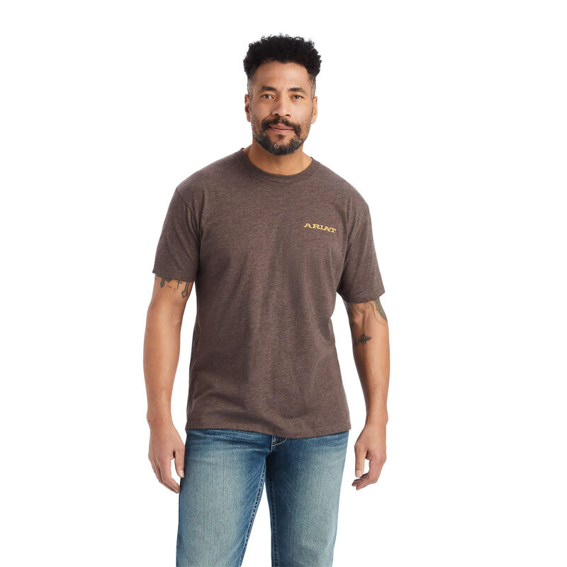 Camisetas Ariat Bronc Buster Marrones Hombre - Chile 985-IUXFKR